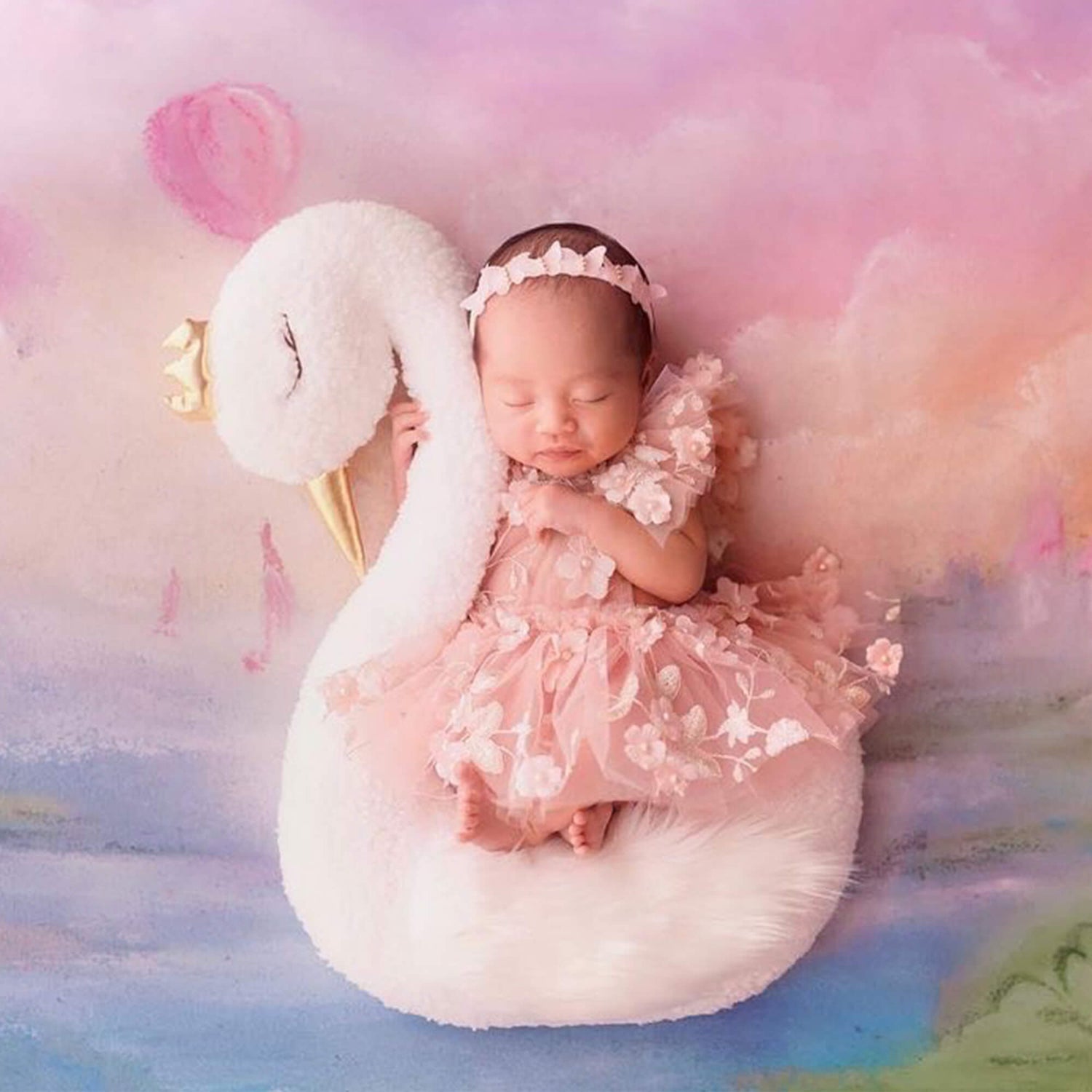 newborn photography pose pillow